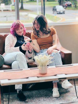 Kaitlyn and Jessica, two of our stylists