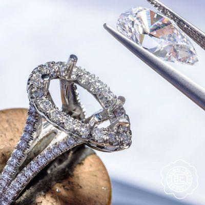 Custom design and jewelry repair are specialties at Dems.