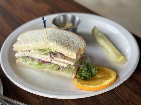 Half 1/2 Sandwich and Soup - Turkey Off The Bird Sandwich