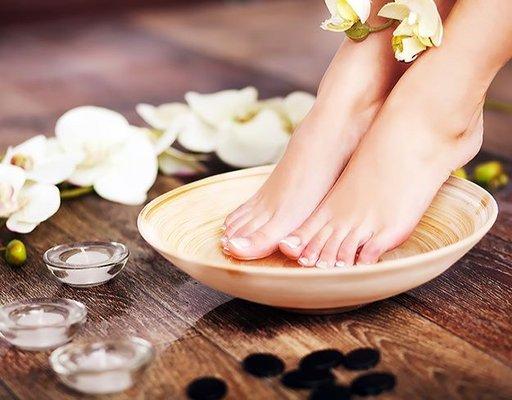 Spa pedicure with hot stones coming soon