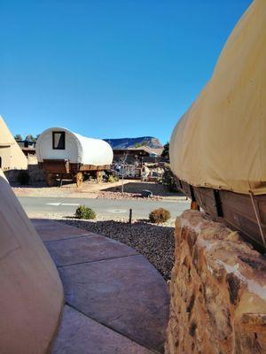 Teepees and wagons!