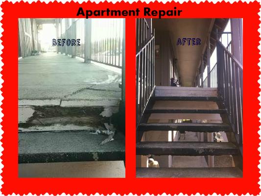 Apartment balcony repair.