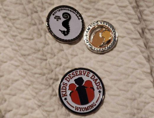 Challenge coins used buy different organizations across the country.