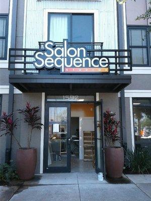 Exterior Custom Illuminated Business Sign. Salon Sequence-Central Ave.