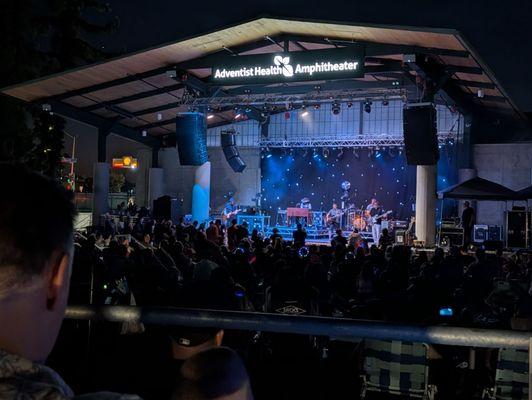 The view from the "VIP box" seats.