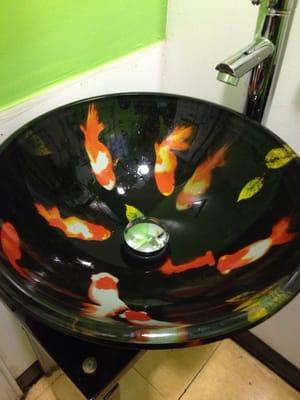 Coolest sink ever in ladies bathroom.