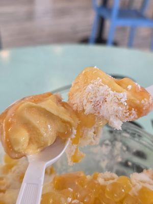 Mango ice cream mochi