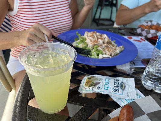 Caesar salad, and margarita - excellent!