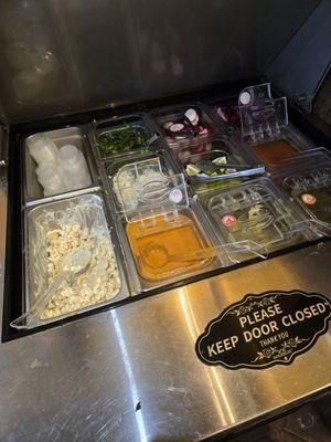 They have a salsa bar!!