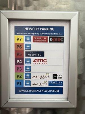 Parking Garage legend.