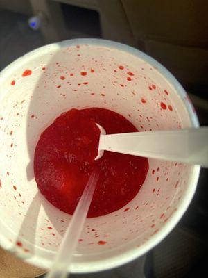 Strawberry shaved ice cream