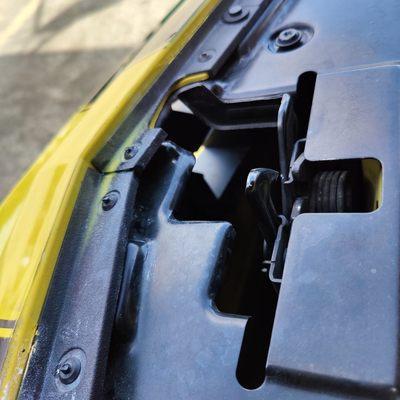 Negligent paint job from Roland's paint & body shop.
