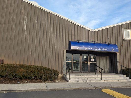 Outside the rink - pro shop within on left side