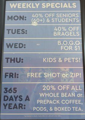 Weekly Specials
