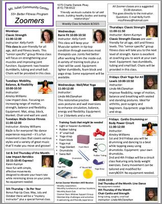 Our classes are customized to meet all needs of the Senior population