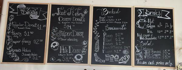 Updated Menu, April 2024