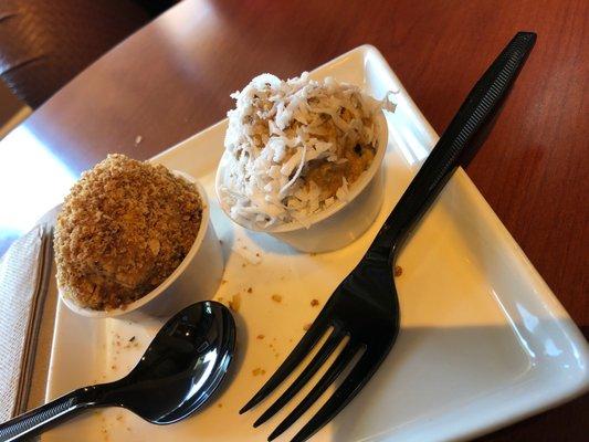 Protein balls covered in coconut and granola