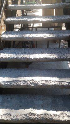 crumbling stairs