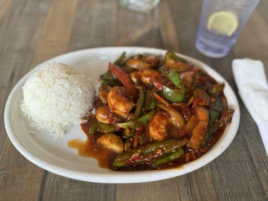 Pad Kapow (Shrimp). Delish.