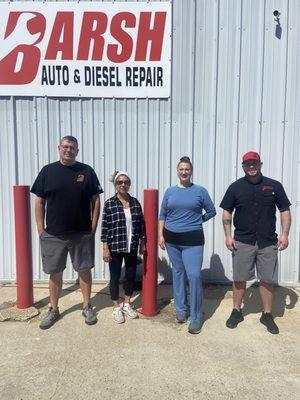 My mom and I with the Barsh family