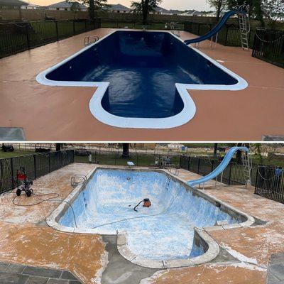-In ground swimming pool resurfacing/renovations and repair. Located in west Monroe Louisiana. 318-376-1375
