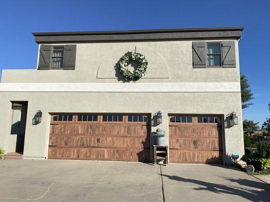 We love our new, beautiful, insulated garage doors!