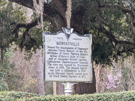 Robertville Historical Marker