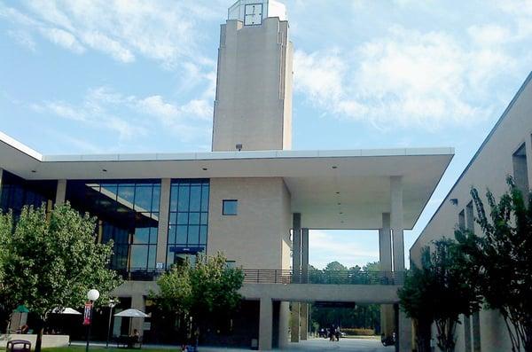 back of the library