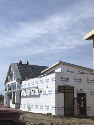 Metal progress at Depot at 20 Mile. Thank you for choosing us as your Roofing Contractor, JVP!