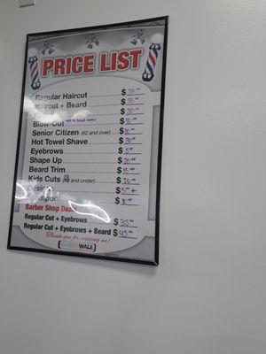 Price List