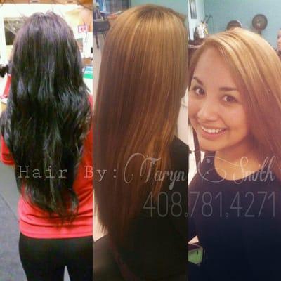 Black to blonde ombre 408.781.4271