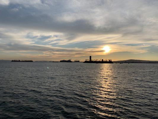 2.26.22 sunset view from the Belmont Veterans Memorial Pier