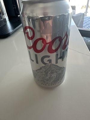 Warm beer out of the refrigerator