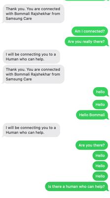 Samsung Broken AI Chat Bot garbage