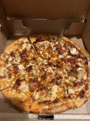 Small bbq chicken pizza