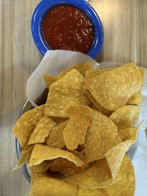 Complimentary chips and salsa