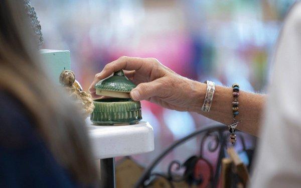 One piece throw. Lidded vessel