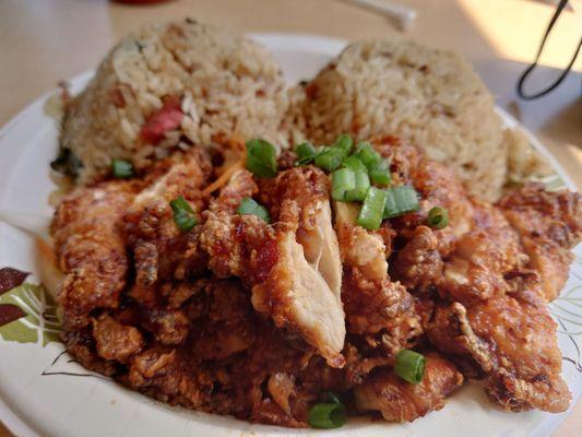 Spicy Korean Chicken & Fried Rice