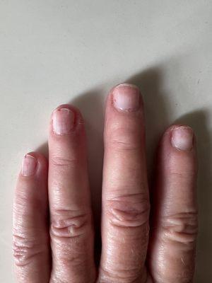 manicure. THIS is what I left with!! Please see my other review (google) which explains the pedicure!! Please people DO YOUR research!