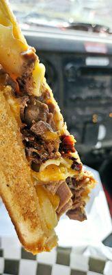 Mac and cheese brisket sandwich..yummy goodness!