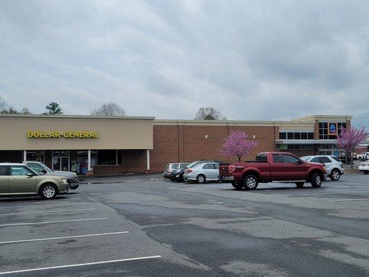 Outside next to Aldi