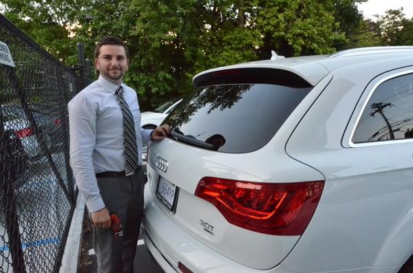 Edward doing his final inspection on my beautiful Q7.