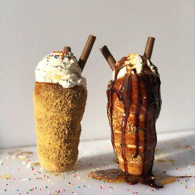 Chimney cones with wafer sticks.