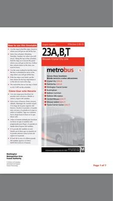 Metrobus 23 Southbound Crystal City Metro Station