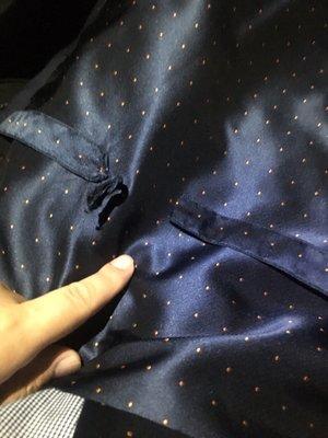 Vest, work uniform damaged.