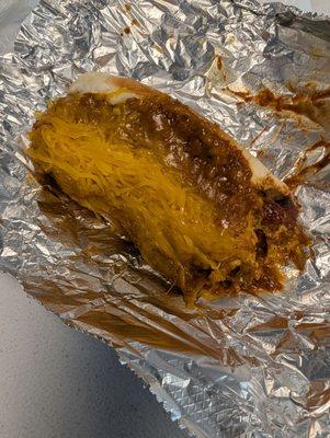 Chili cheese dog