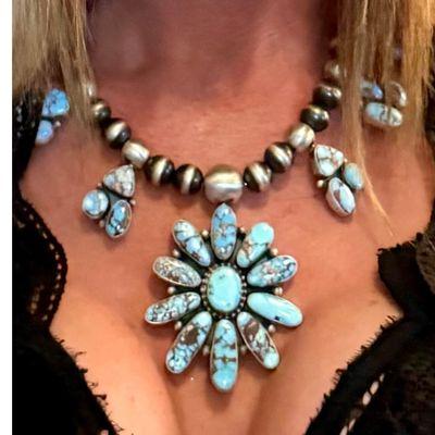 Navajo pearl/turquoise necklace