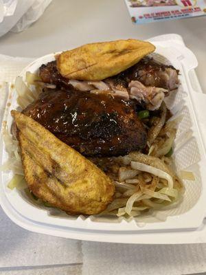 Jerk Chicken with cabbage...