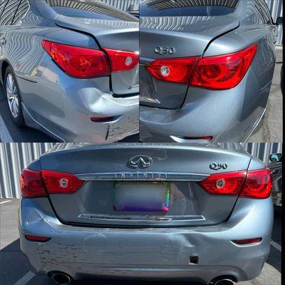 Infiniti Q50 rear end collision before