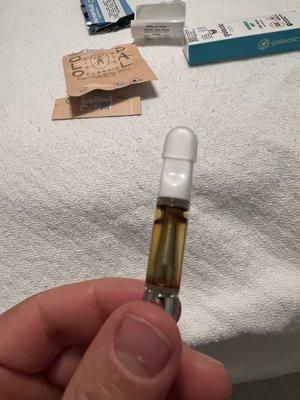 Haven't smoked two of the three carts I bought and this is how they look.